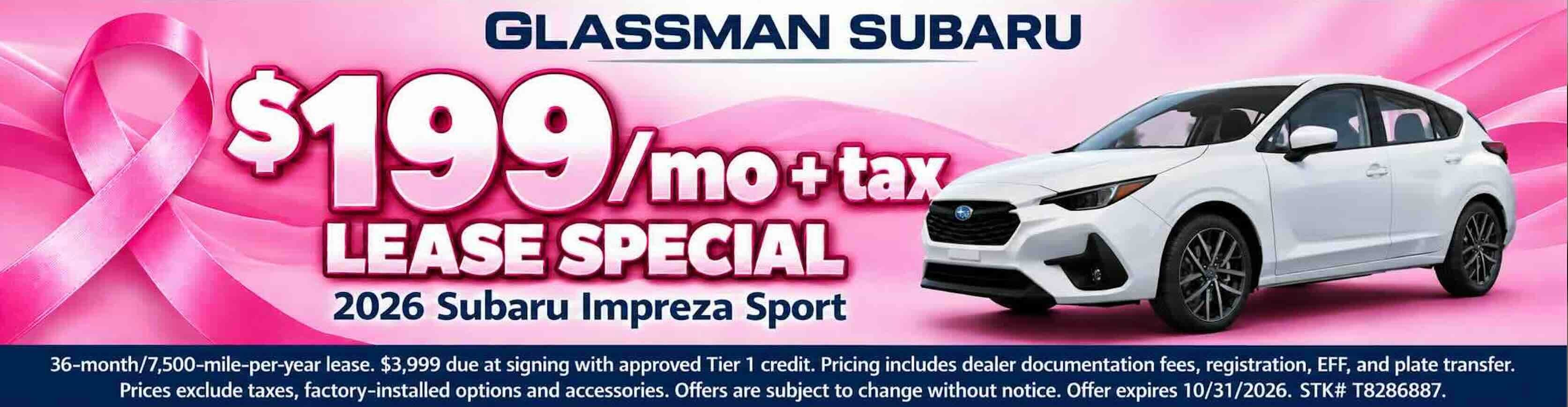 OCT Subaru lease special