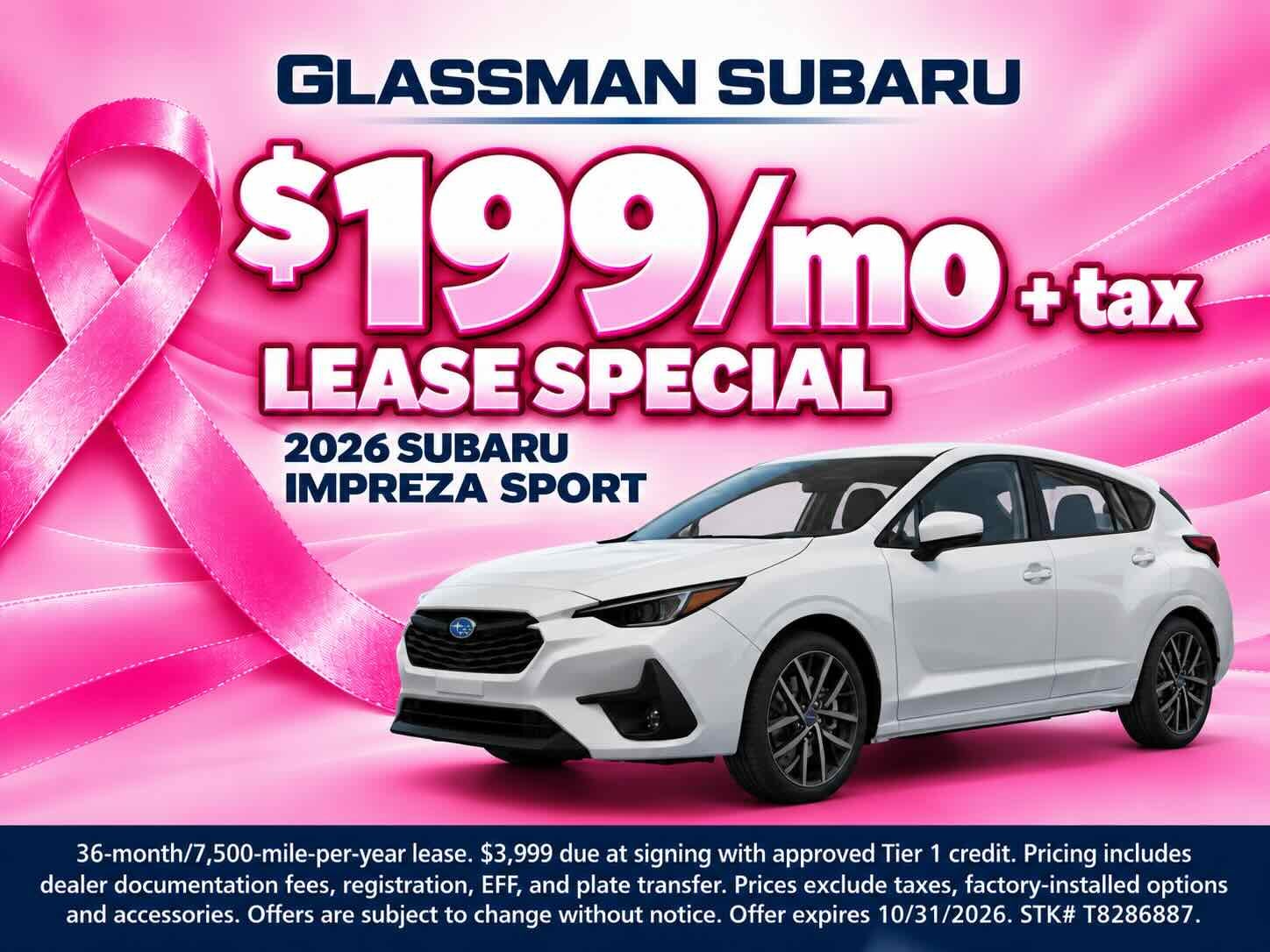 OCT Subaru lease special