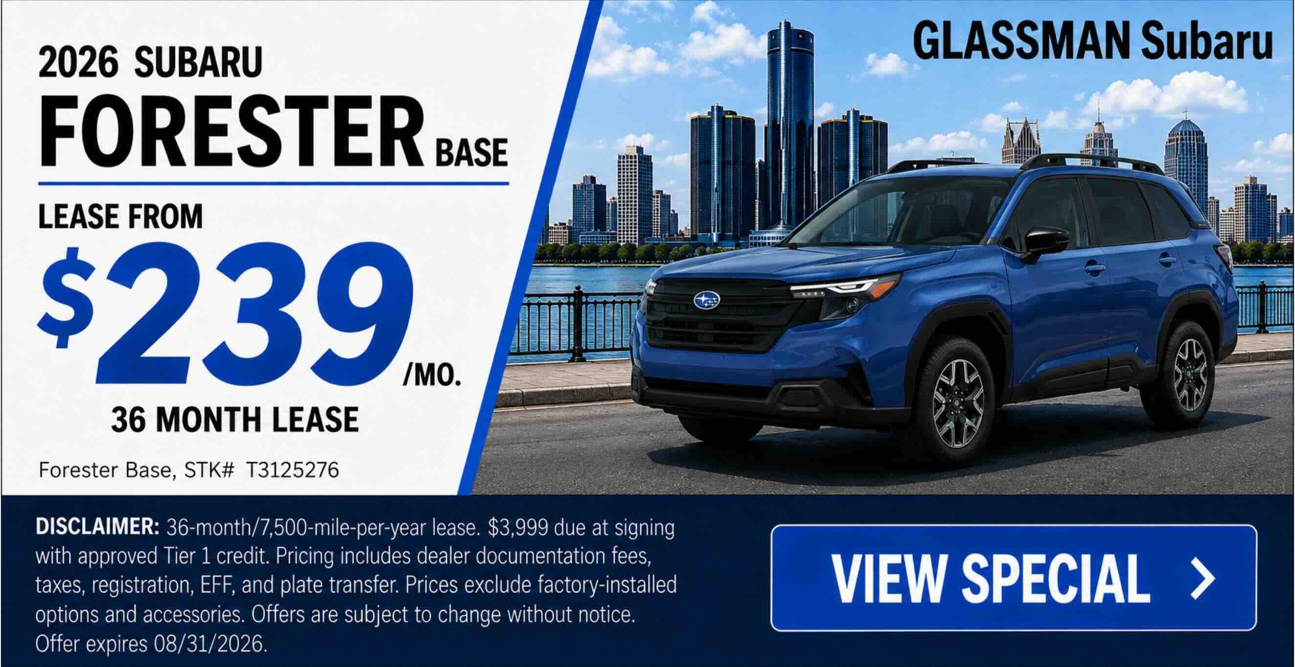 2026 Subaru Forester lease