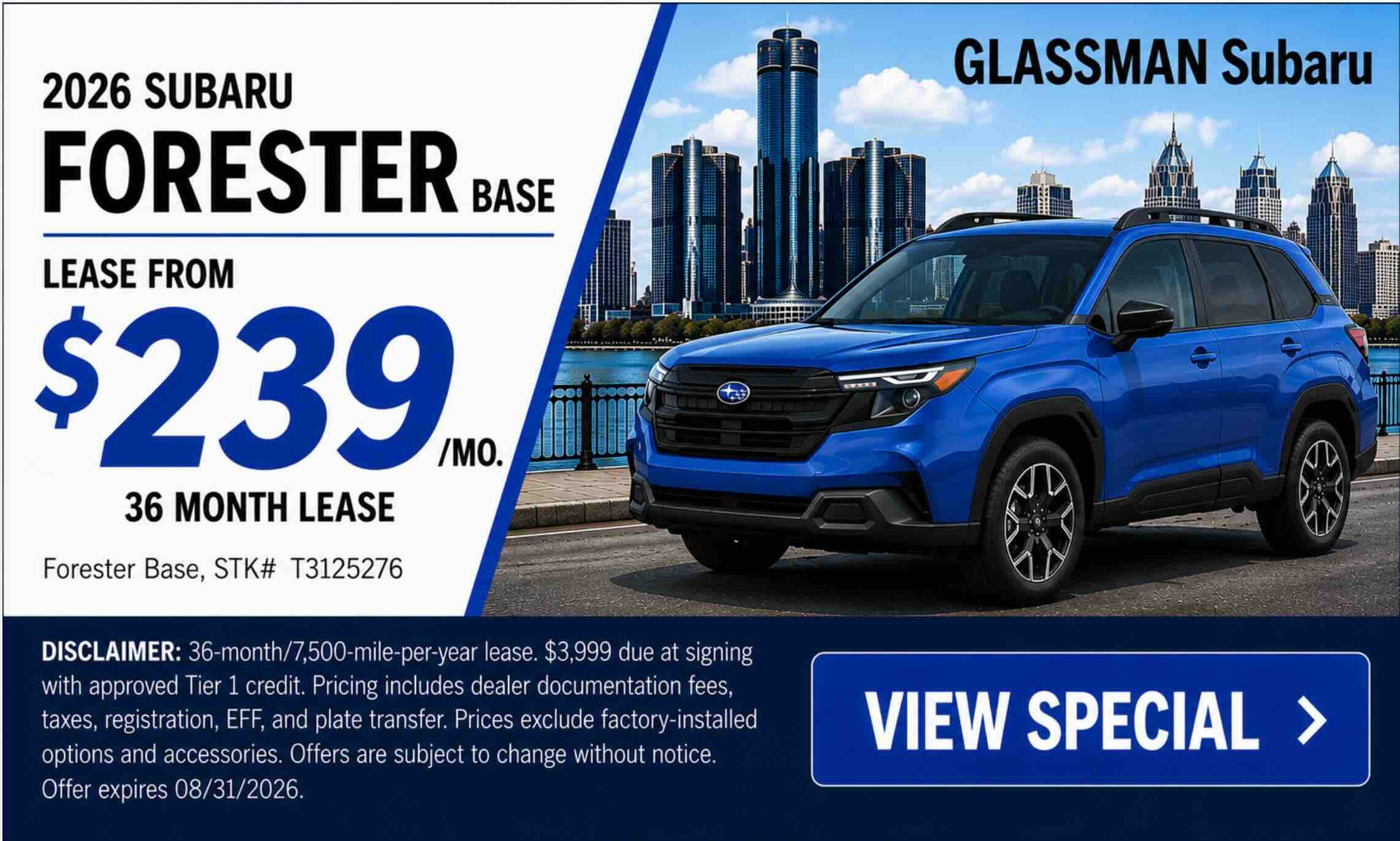 2026 Subaru Forester lease